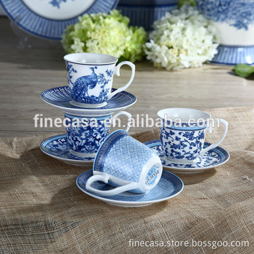 100CC Elegant Ceramic Coffee Cup and Saucer